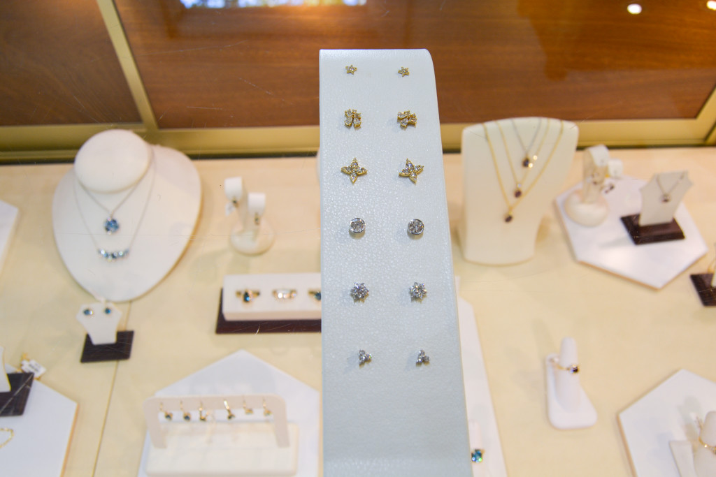 Earrings at Brown Goldsmiths. Photo Credit: Visit Portland