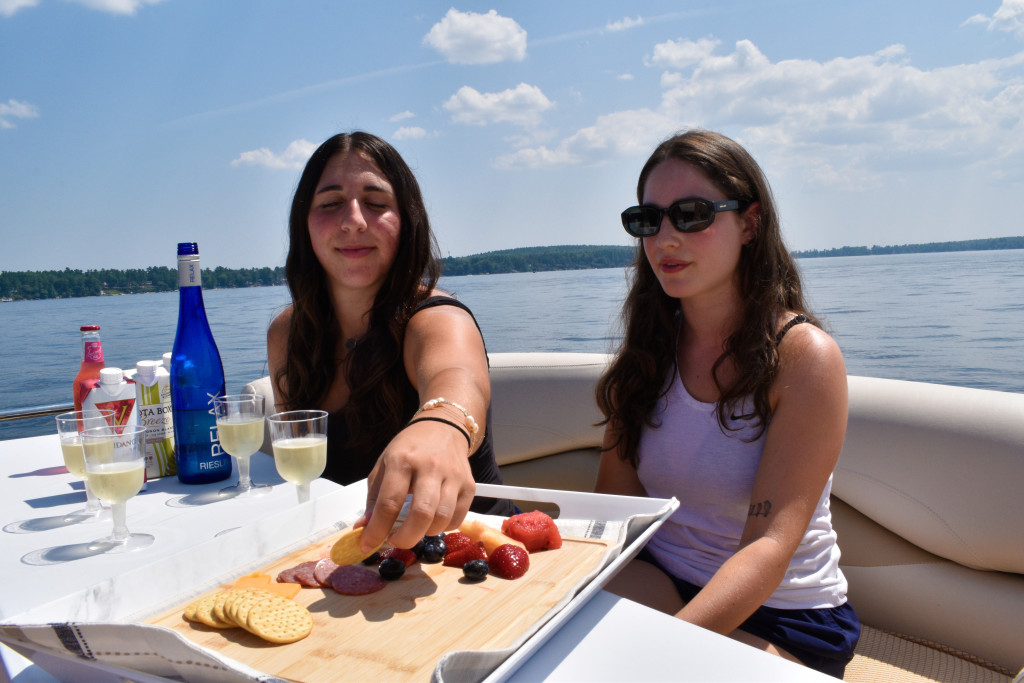 Charcuterie on boat. Photo Credit: Visit Portland
