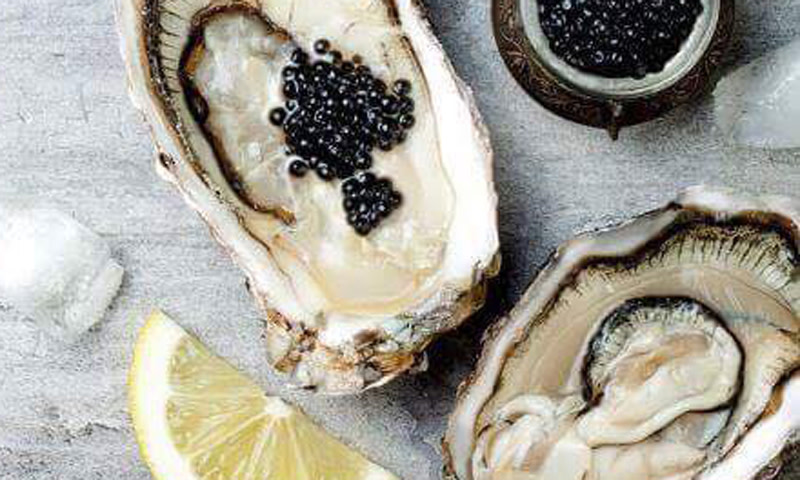 Caviar on Oysters. Photo Credit: Browne Trading Market