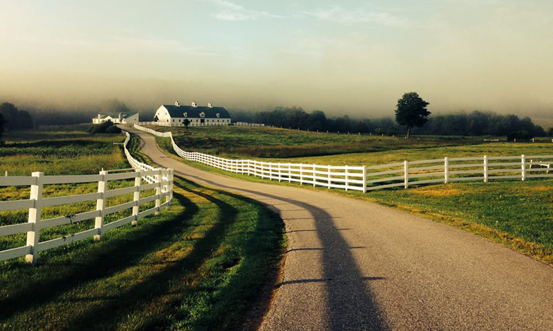 Farm and White Fence. Photo Credit: Pineland Farms