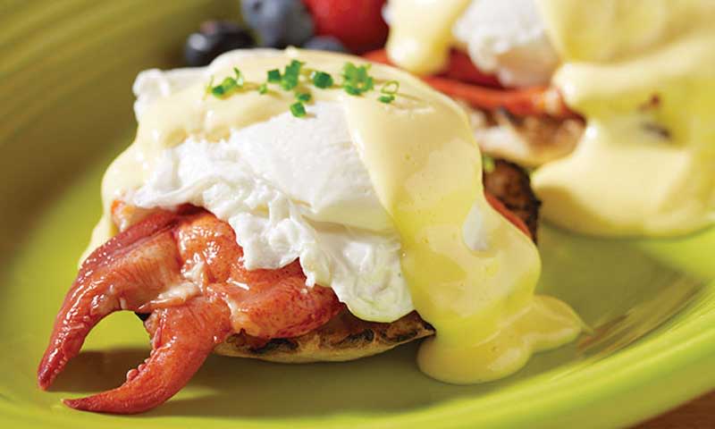 Lobster Benedict. Photo Credit: Linda Bean's Perfect Maine