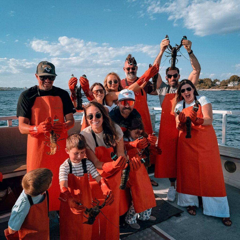 Group on Lobster Boat. Photo Credit: Rocky Bottom Fisheries