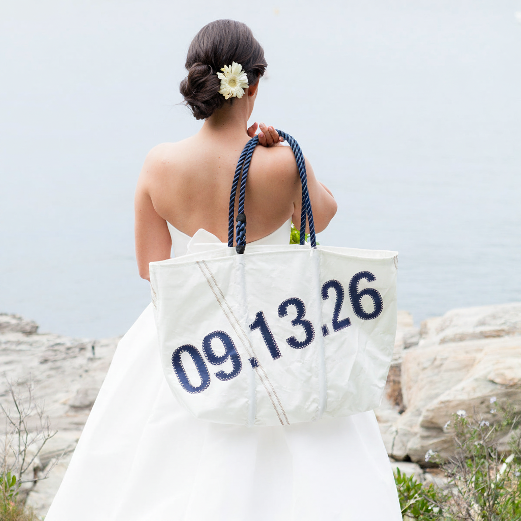 Bride with Bag. Photo Credit: Sea Bags