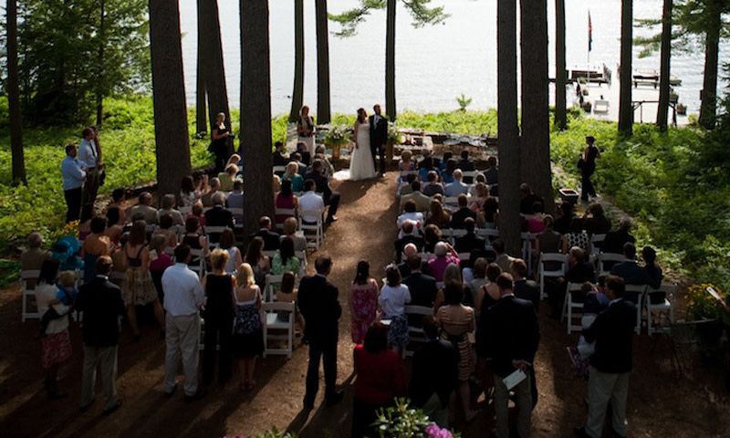 Ceremony. Photo Credit: Migis Lodge on Sebago Lake