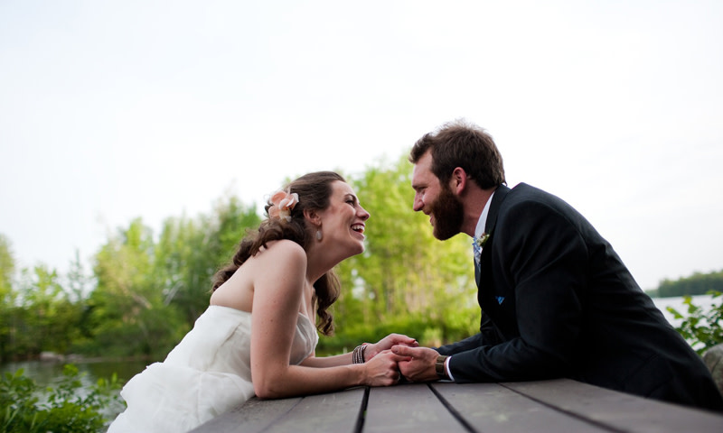 Wedding Couple. Photo Credit: Migis Lodge on Sebago Lake