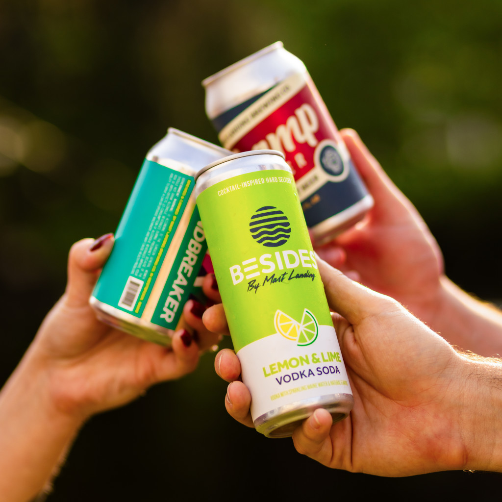 Cans. Photo Credit: Mast Landing Brewing Company