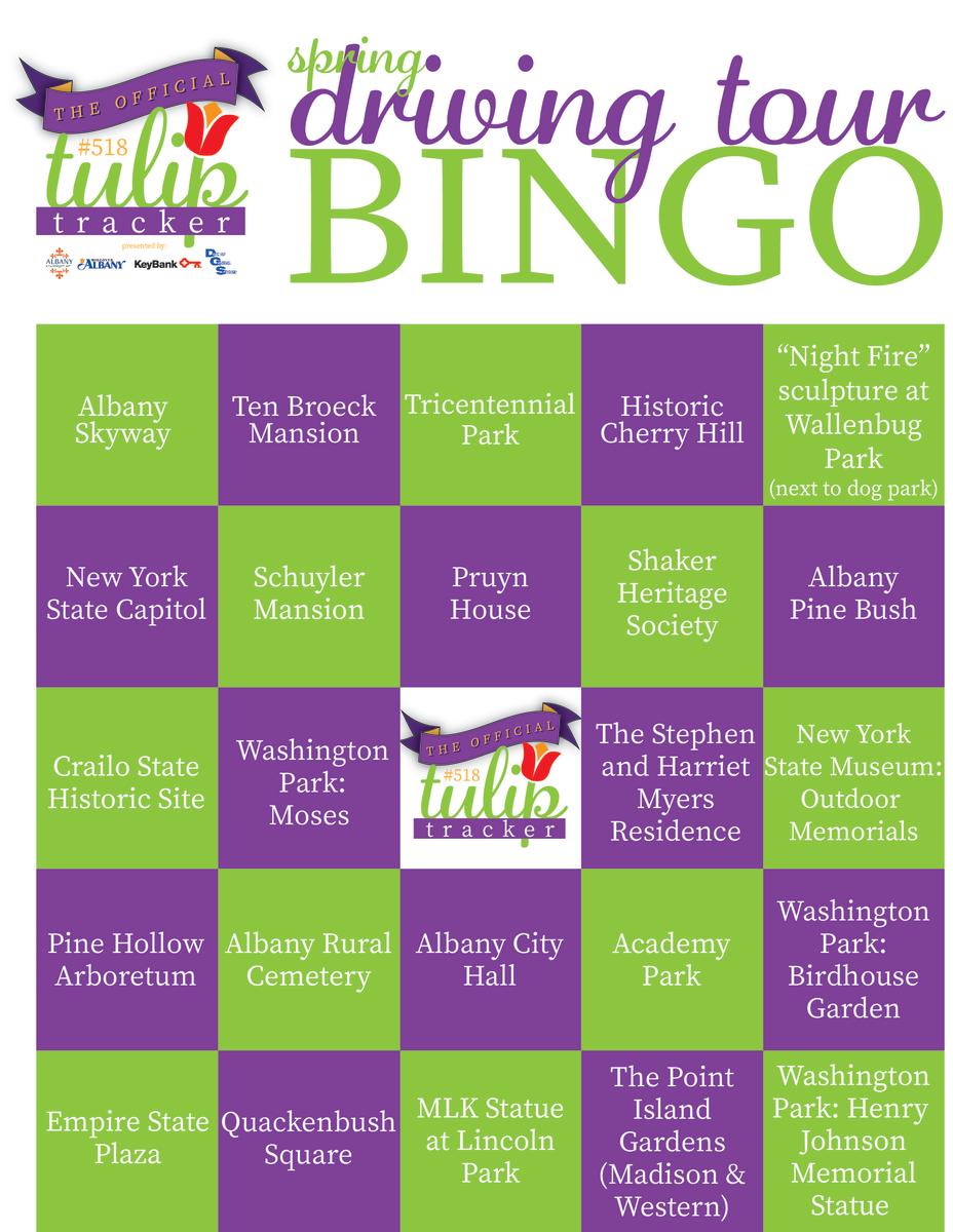 Driving Tour Bingo Card 2023