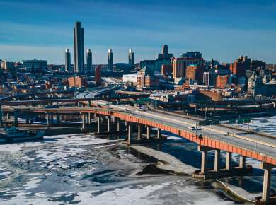 Albany Skyline Winter