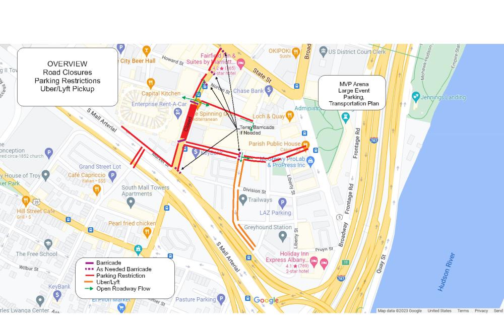 2024 NCAA Road Closures Map 1