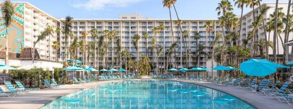 Upscale hotel with pool