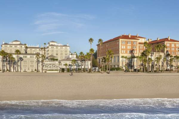 Side by Side on Santa Monica's Sweeping Coastline