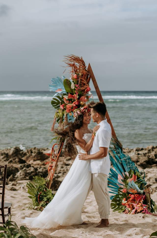 Turtle Bay Resort Wedding Photos Bay View