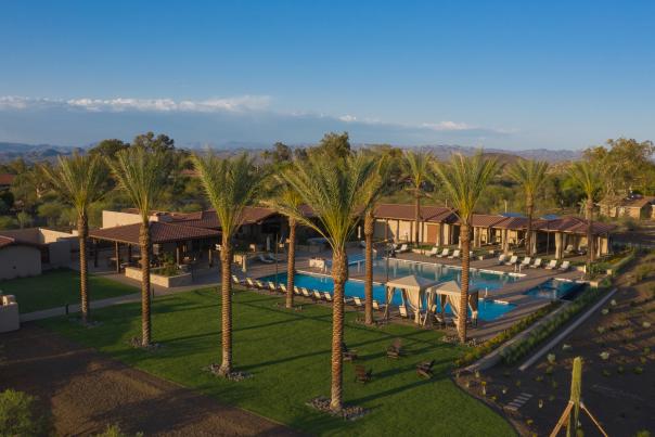 Rancho de los Caballeros Pool Aerial