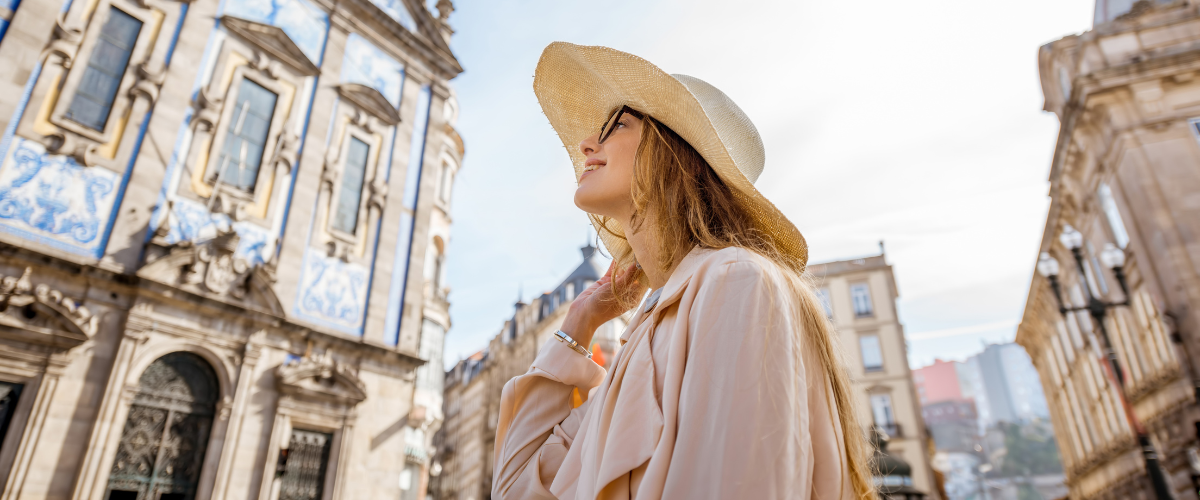 Woman traveling