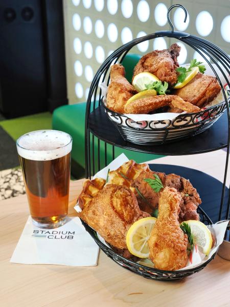 Stadium Club Chicken and waffles