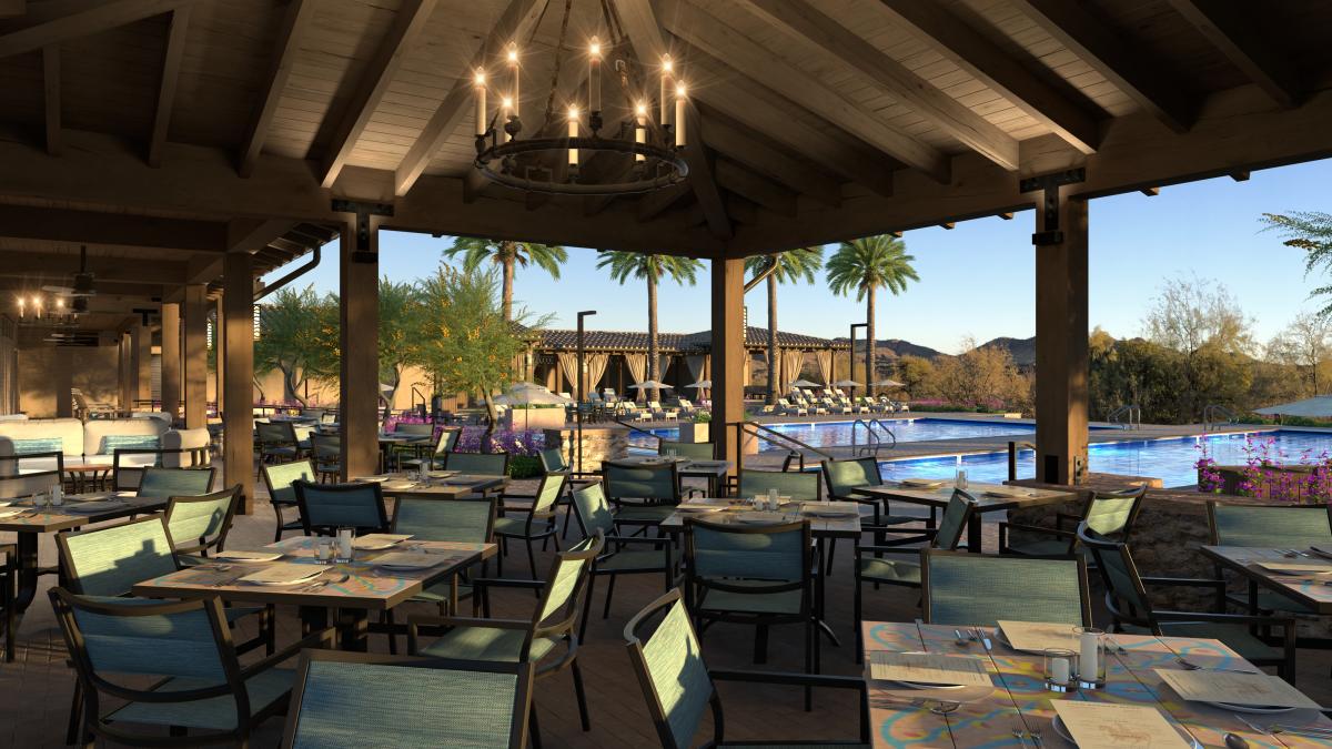 Rancho de los Caballeros Pool Dining