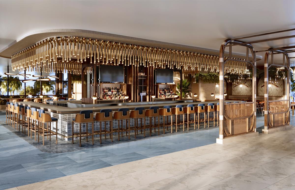Naples Grande Lobby Bar Rendering