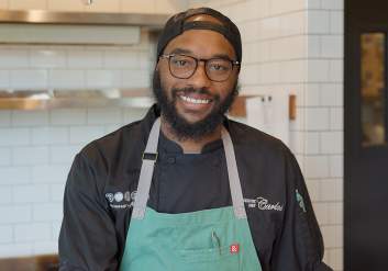 Chef Carlos Walker in South Restaurant in Anchorage