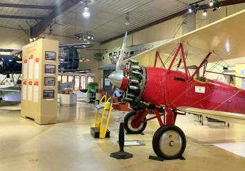 Collection of historic aircraft and exhibits at the Alaska Aviation Museum.