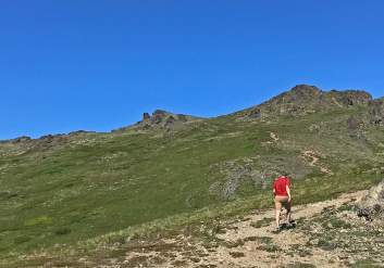 The path to Mount Gordon Lyon from Arctic Valley.