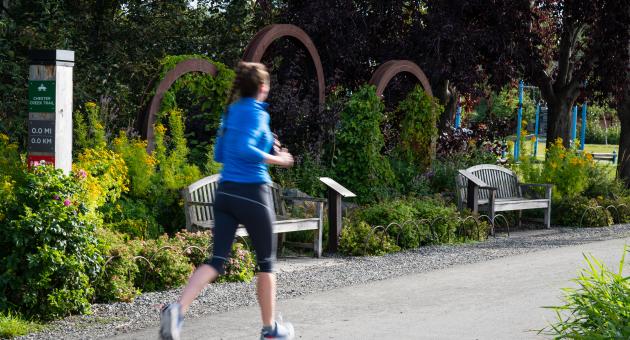 Runner on the Chester Creek Trail