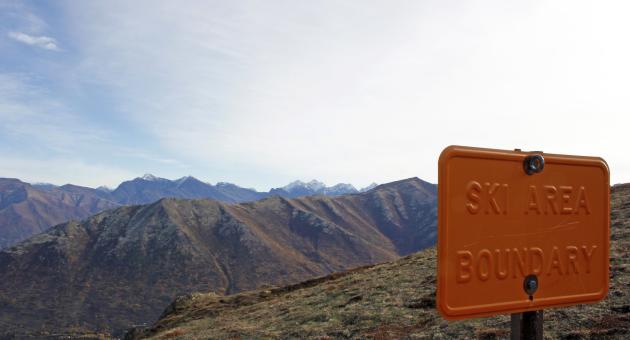 Arctic Valley Ski Boundary Sign
