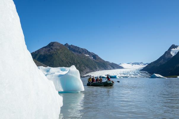 Rafting at Spencer Glacier