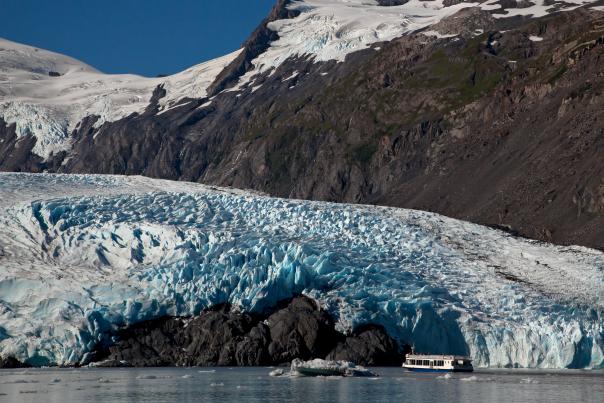 mv Ptarmigan cruising out to Portage Glacier