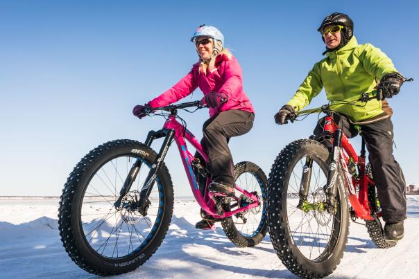 Fat Bikes are a popular way to travel Anchorage's trails in winter.
