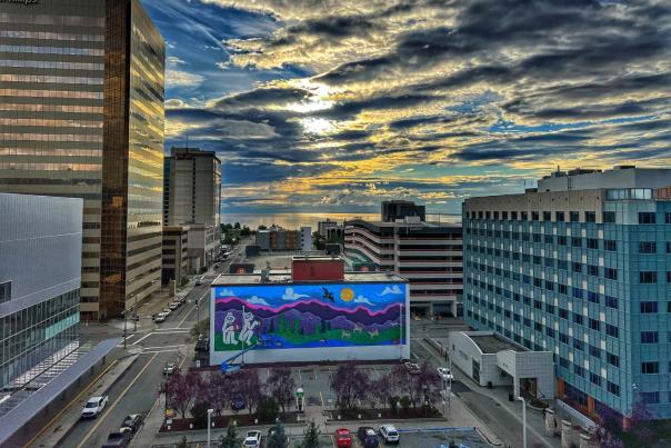 Downtown Anchorage G Street Mural