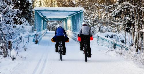 Fat tire biking on Campbell Creek Trail