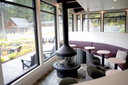 Dining at Alyeska Nordic Spa's Two Trees Bistro. Photo by Terika Kons