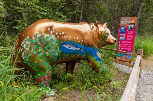 Bear Sculpture at Alaska Botanical Gardens
