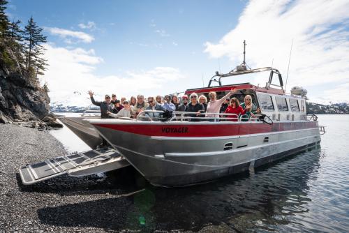 Spring Meeting Planner FAM group on Lazy Otter tours in Prince William Sound