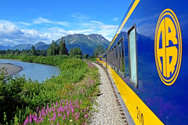 Scenic view from the Glacier Discovery train