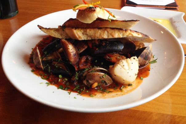 A Seafood meal in Anchorage.