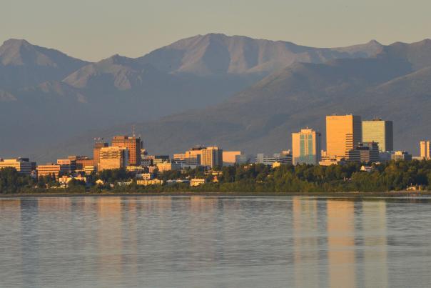 Anchorage summer skyline
