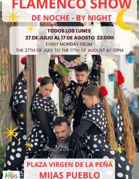 Espectáculo flamenco nocturno en Mijas