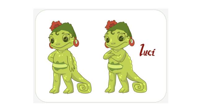 Luci, camaleona con mucho arte