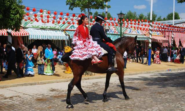 April Fair in Seville Horses and Horse-drawn Carriages