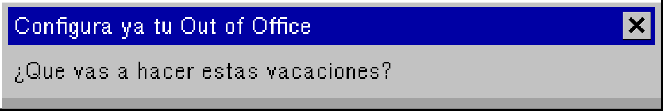 Configura tu out of office