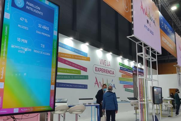 El Pabellón de Andalucía en Fitur, un espacio inteligente capaz de captar las emociones del visitante