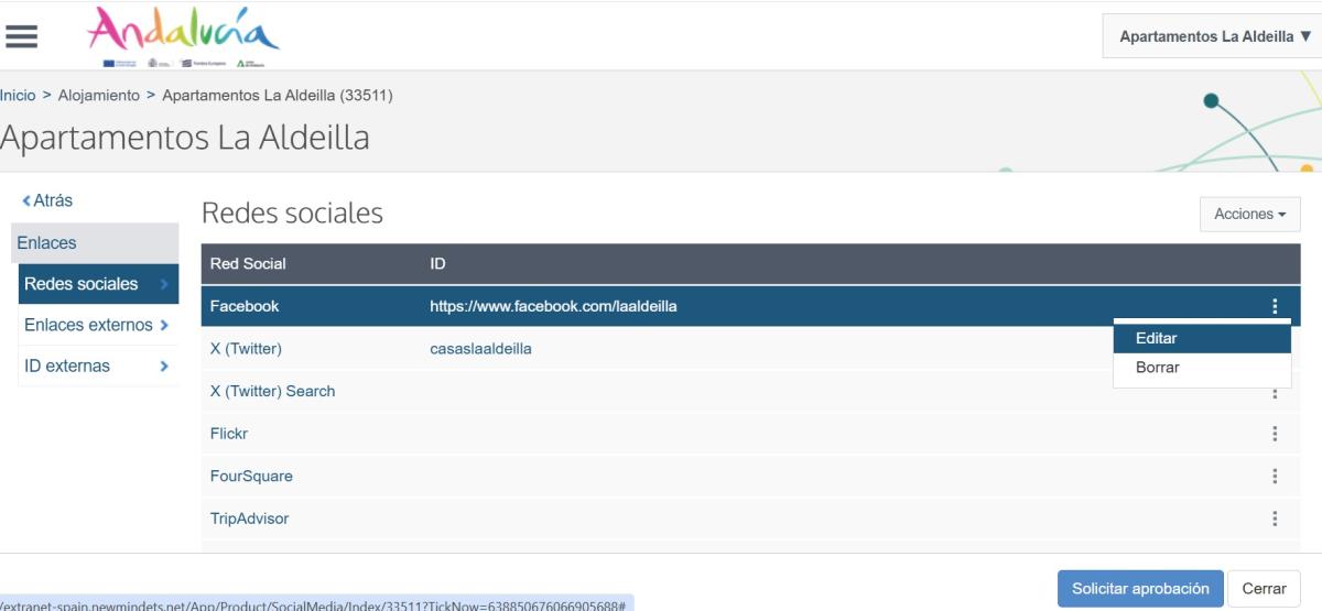Enlaces externos de un producto