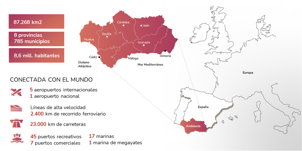 Mapa de Andalucía