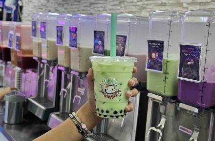 Self-serve bubble tea bar, sample and make your own drink