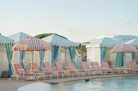 Pool and Cabanas at Caravan Court