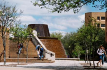 UTA campus fountain