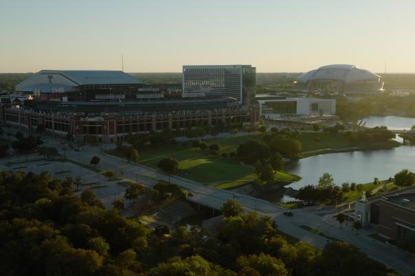 Arlington Entertainment District Aerial Drone