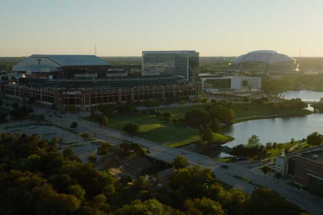 Arlington Entertainment District Aerial Drone