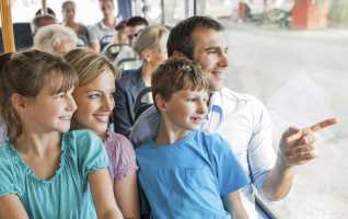 family on bus